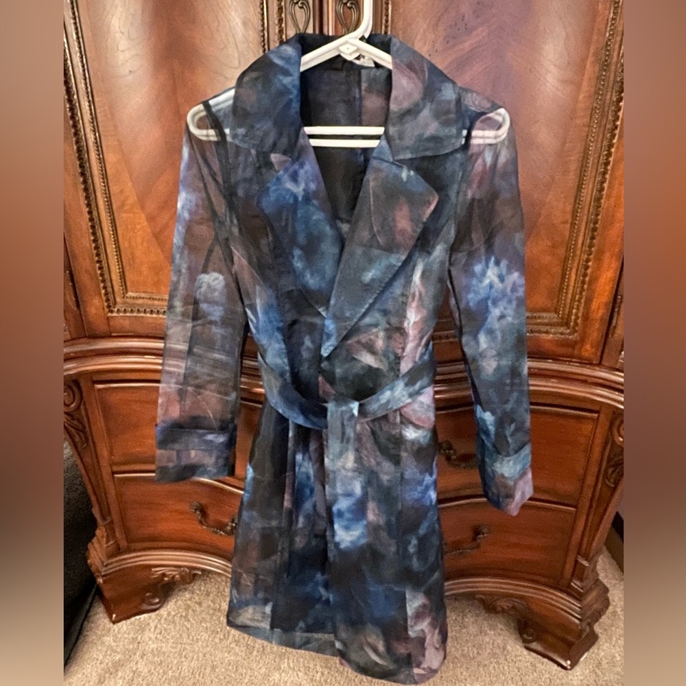 WHBM Printed Organza Trench Coat